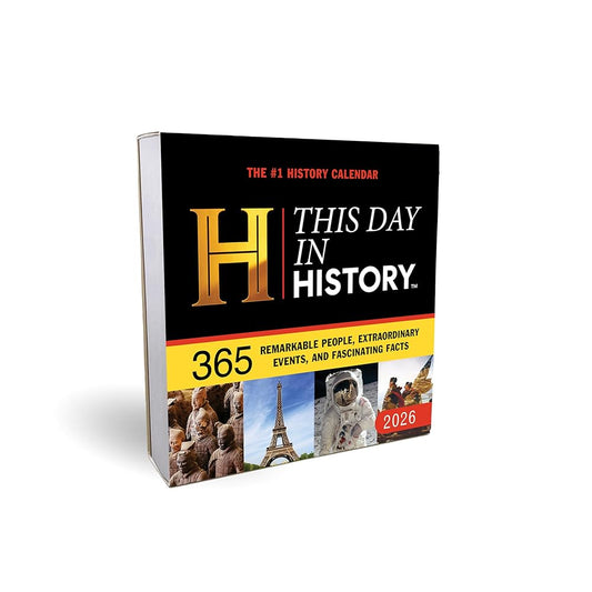 2026 History Channel This Day in History Boxed Calendar: 365 Remarkable People, Extraordinary Events, and Fascinating Facts (Moments in HISTORY™ Calendars) cover image